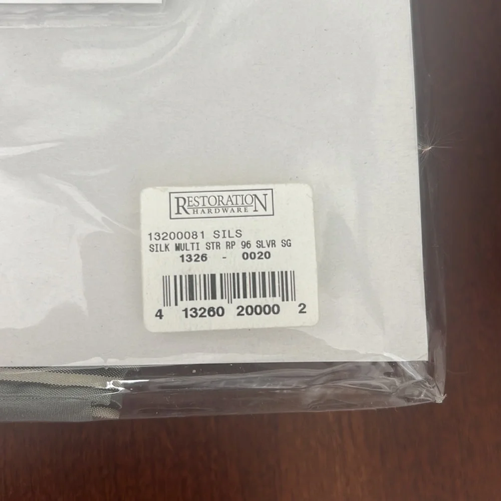 RESTORATION HARDWARE ~ NEW Silk Taffeta Multi-stripe Drapery. 50 x 96.